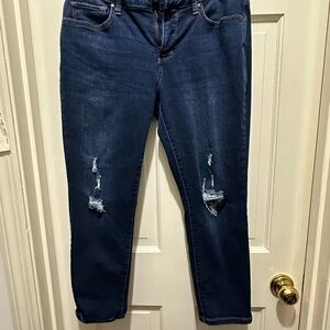 Distressed Blue Denim Jeans